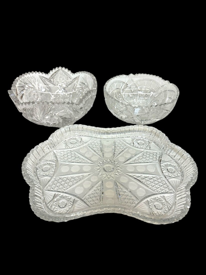 (3) Pieces of American Brilliant Cut Glass (1 of 1)