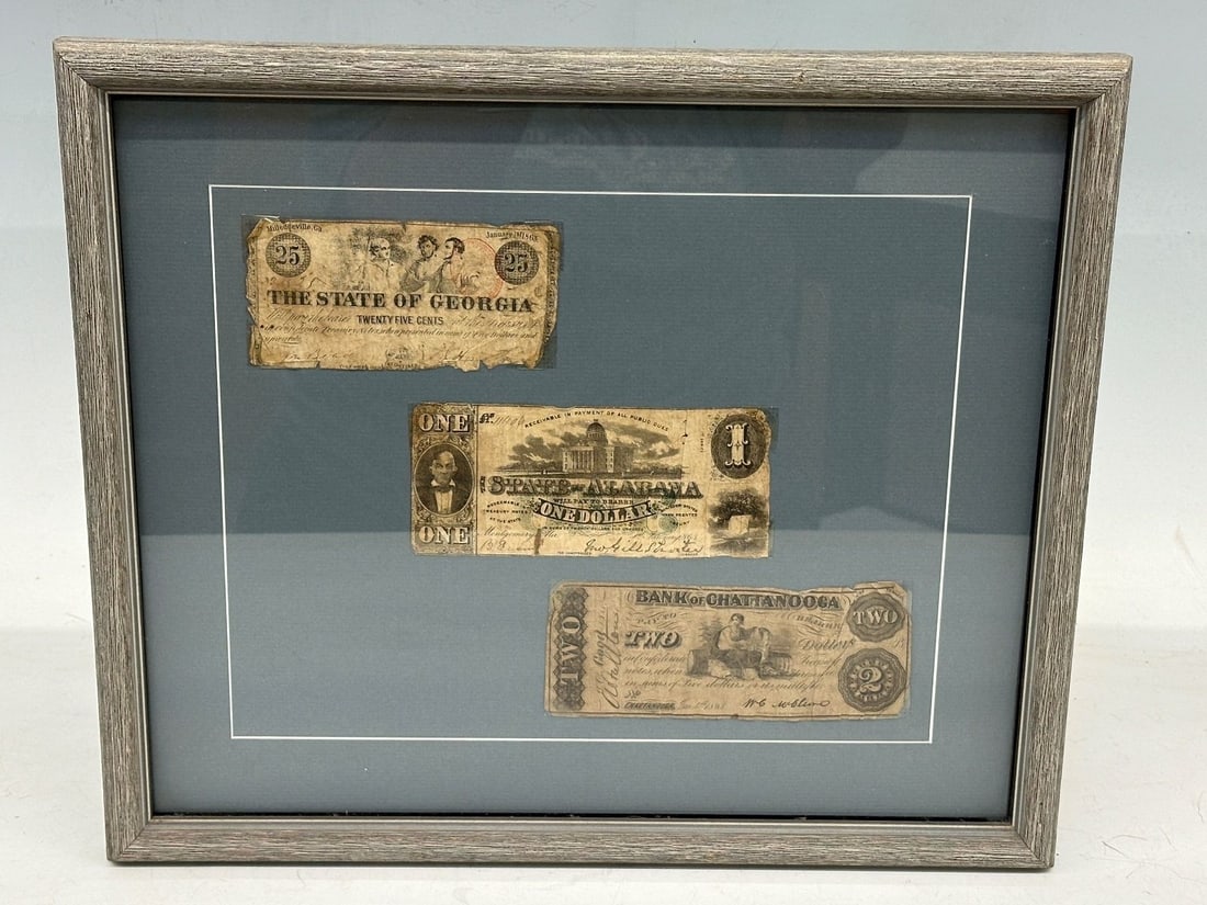 (3) Pieces of US Currency Framed (1 of 4)