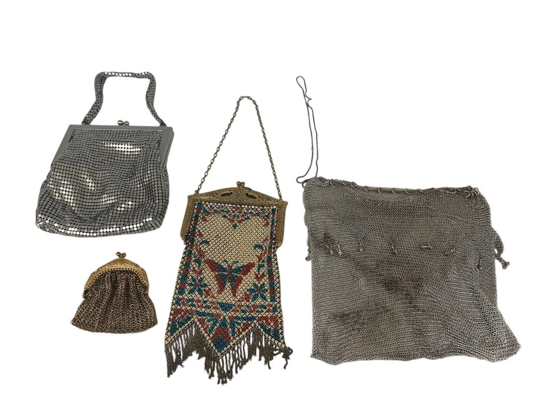 (4) Metal Mesh Purses Including Mandalian (1 of 1)