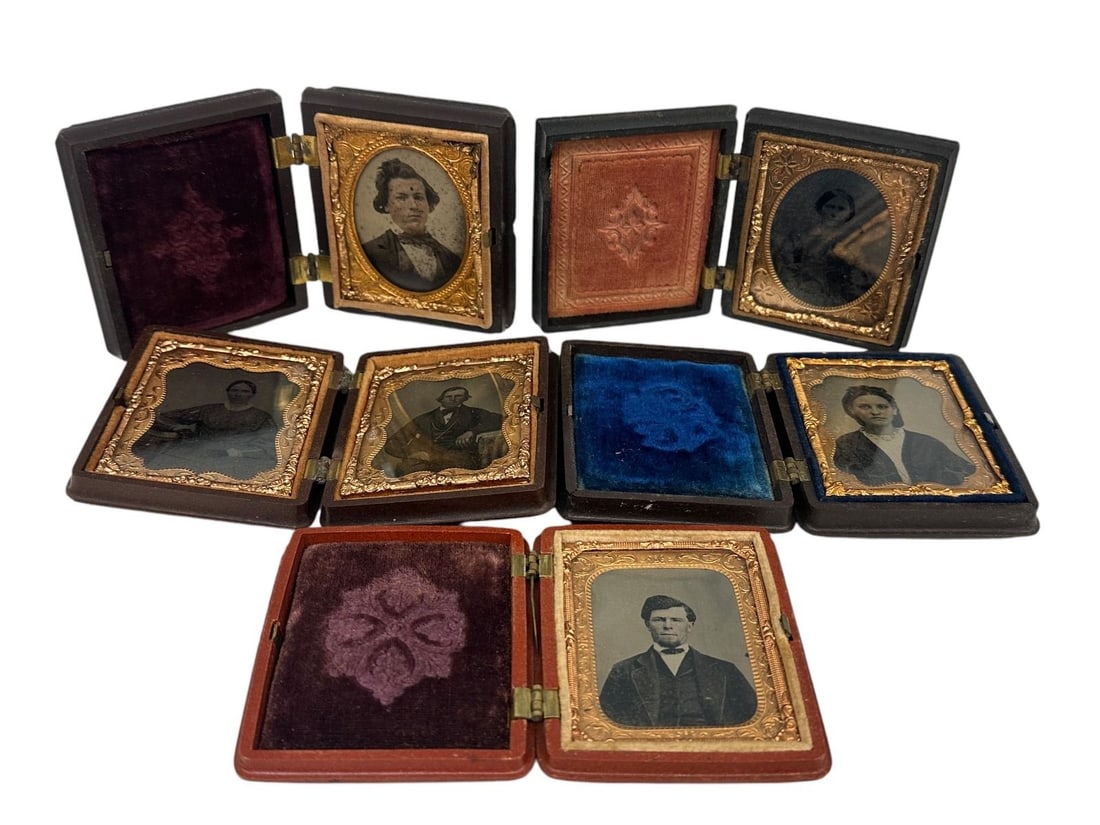 (5) Daguerreotypes in Gutta-Percha Cases (1 of 2)