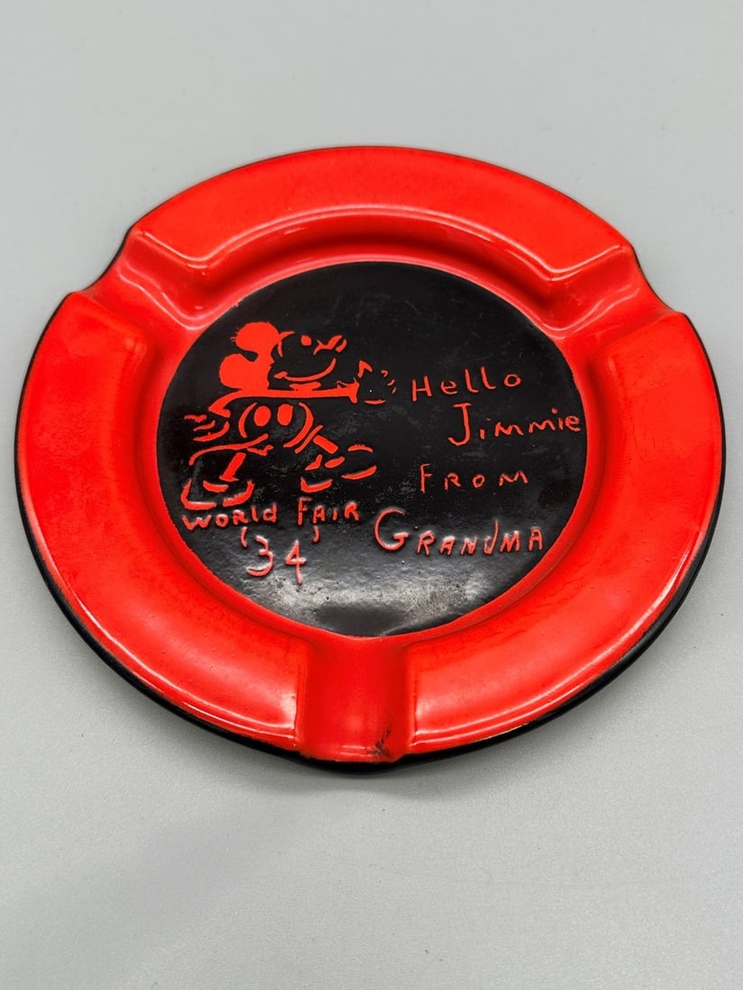 1934 World's Fair Enamel Ashtray Chicago: 1934 World's Fair Enamel Ashtray Chicago: Century of Progress
