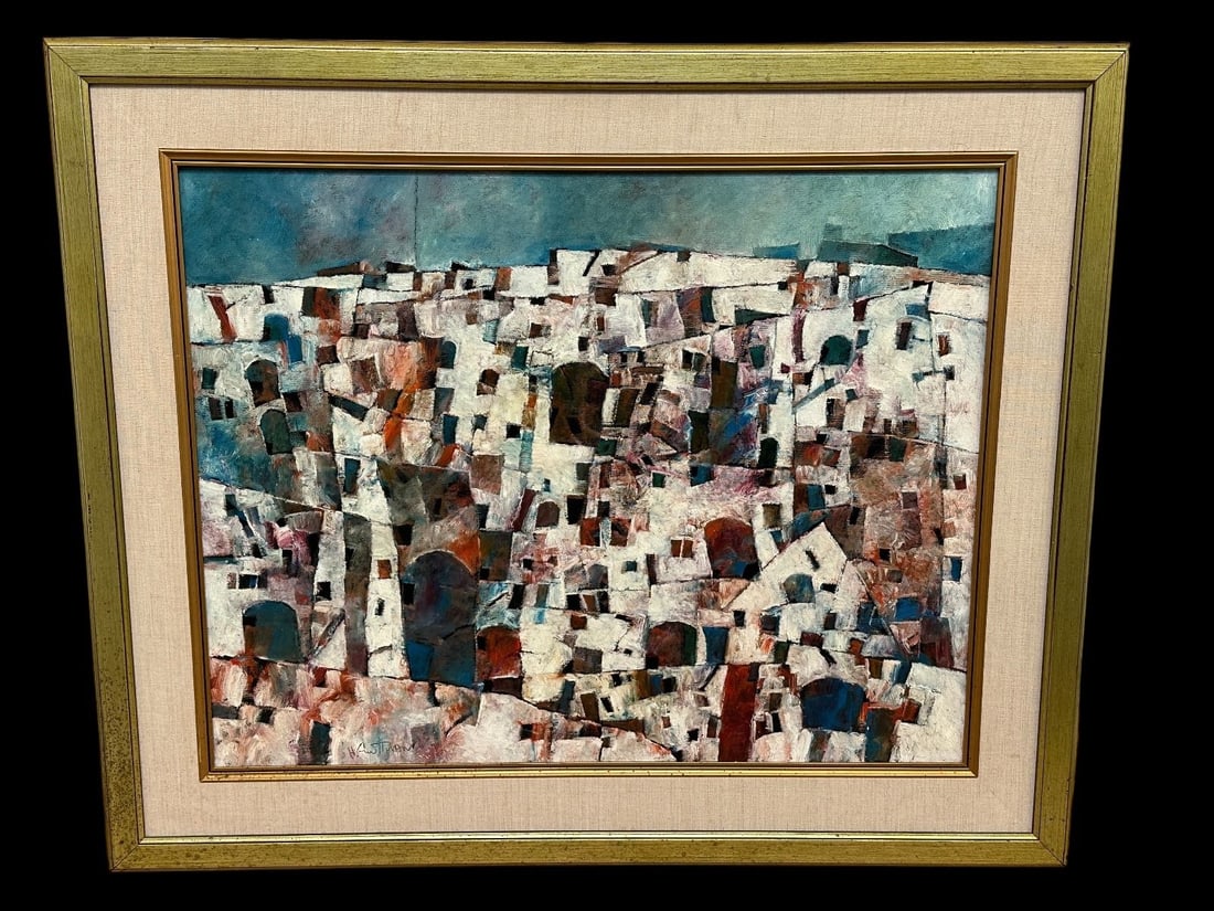 Harry Guttman (Romanian 1933-2015) Urban Oil on Canvas (1 of 3)