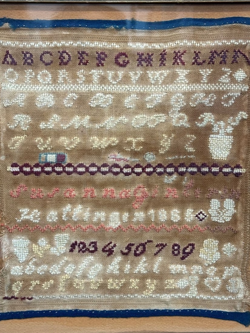 1935 Framed Embroidered Sampler (1 of 5)