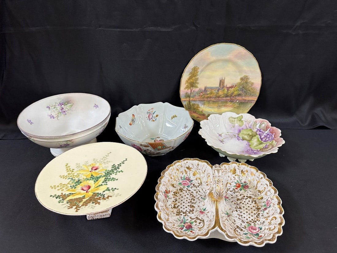 Group of China; Haviland, Worcester, Mattahedah, Prussia (1 of 6)