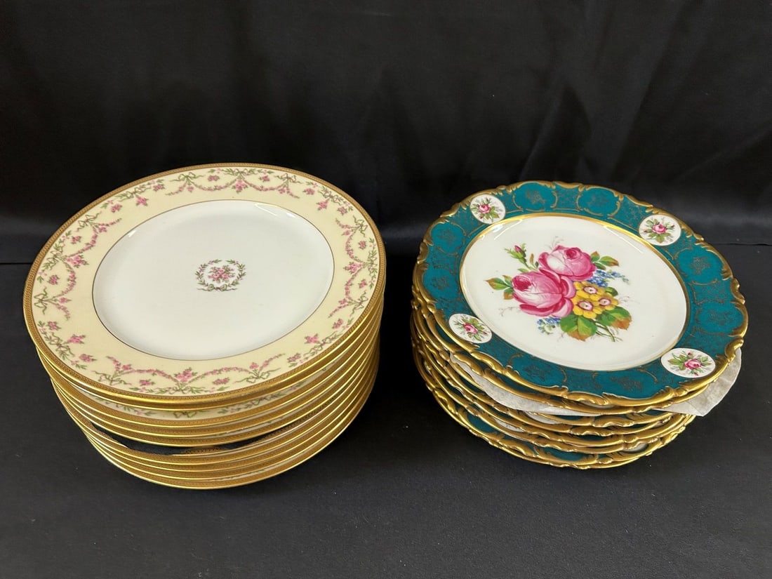 (2) Sets of China Plates: (2) Sets of China Plates: (8) Denmark, (10) France.