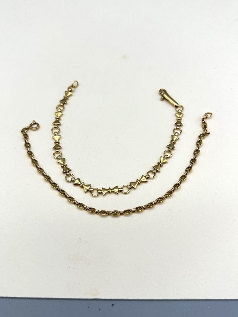 (2) 18k Gold Bracelets (1 of 2)