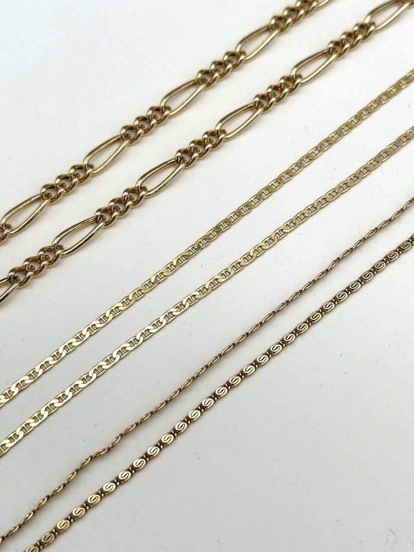 (3) 14k Gold Necklaces (1 of 2)