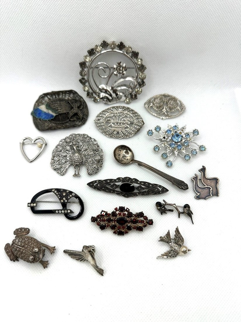 (16) Sterling Silver Brooches (1 of 7)