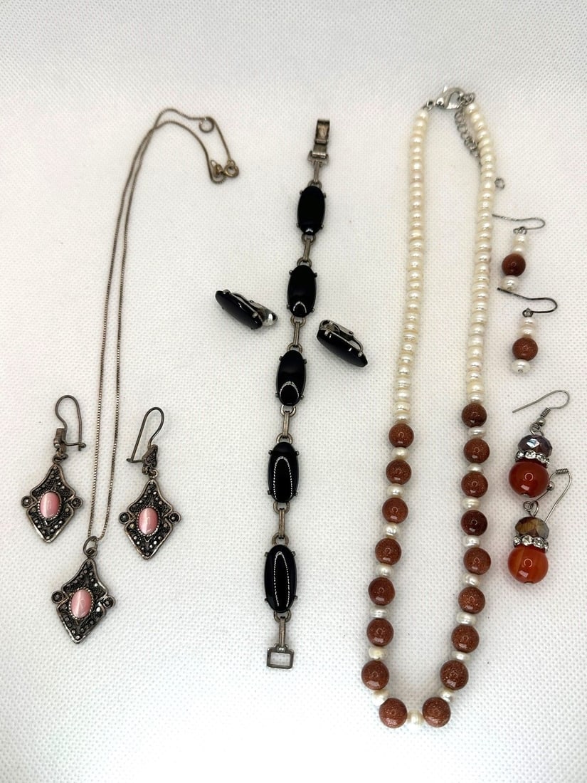 (3) Sterling Silver Necklace Earring Sets (1 of 4)