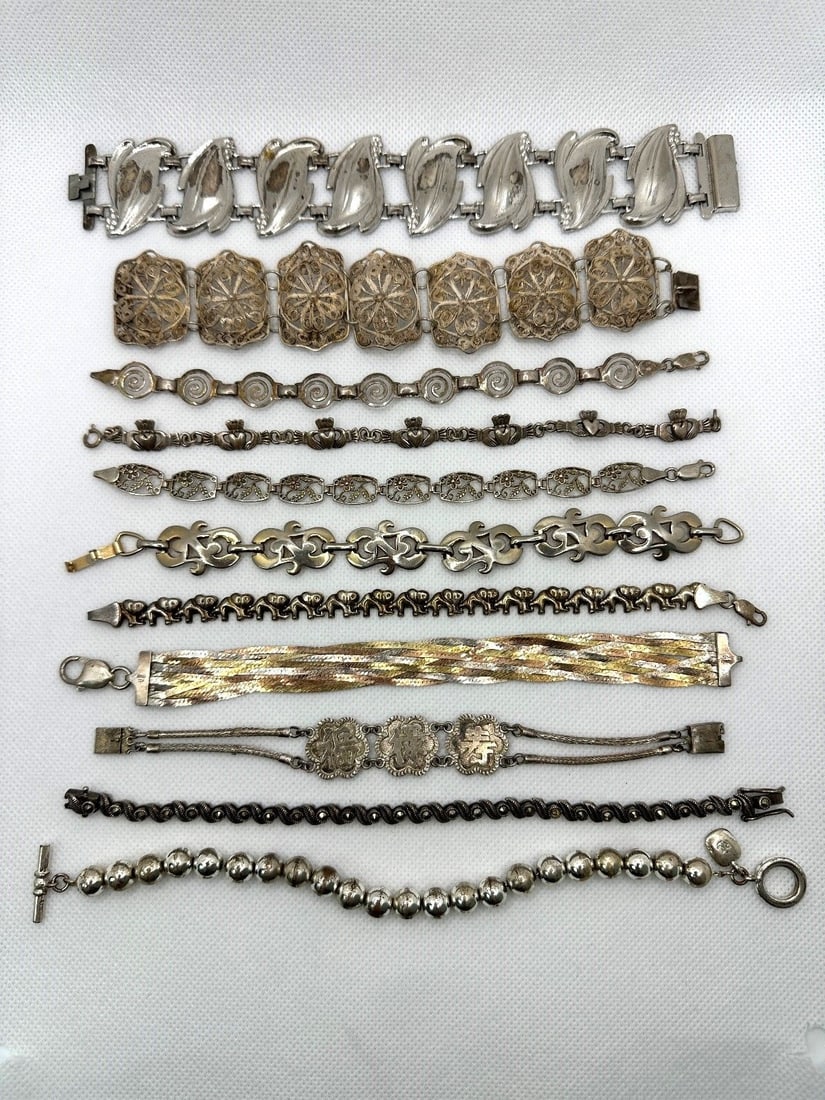 (11) Solid Sterling Silver Bracelets (1 of 4)