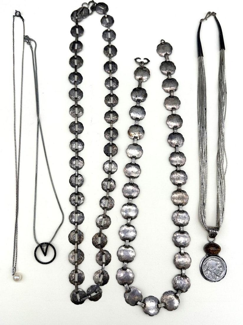 (5) Sterling Silver Necklaces (1 of 3)