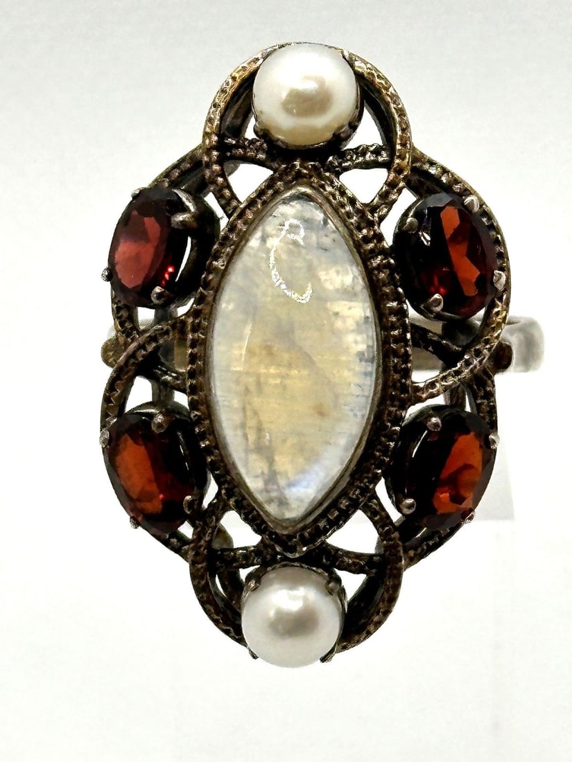 Nickey Butler .925 Sterling Silver Amethyst Moonstone Ring (1 of 2)