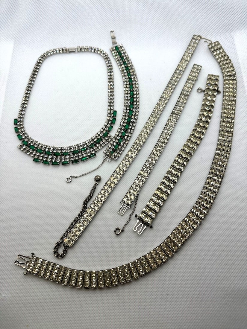 (3) Costume Rhinestone Jewelry Sets (1 of 4)