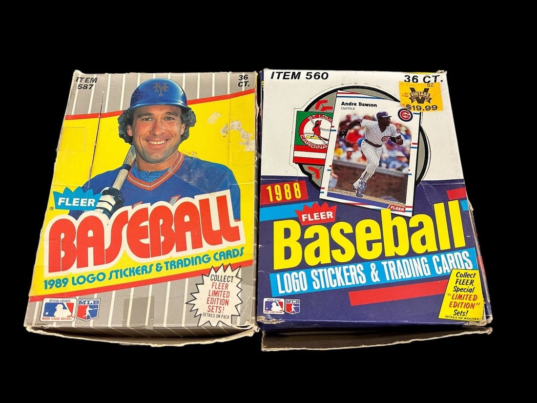 1988, 1989 Fleer Baseball Wax Boxes (1 of 3)