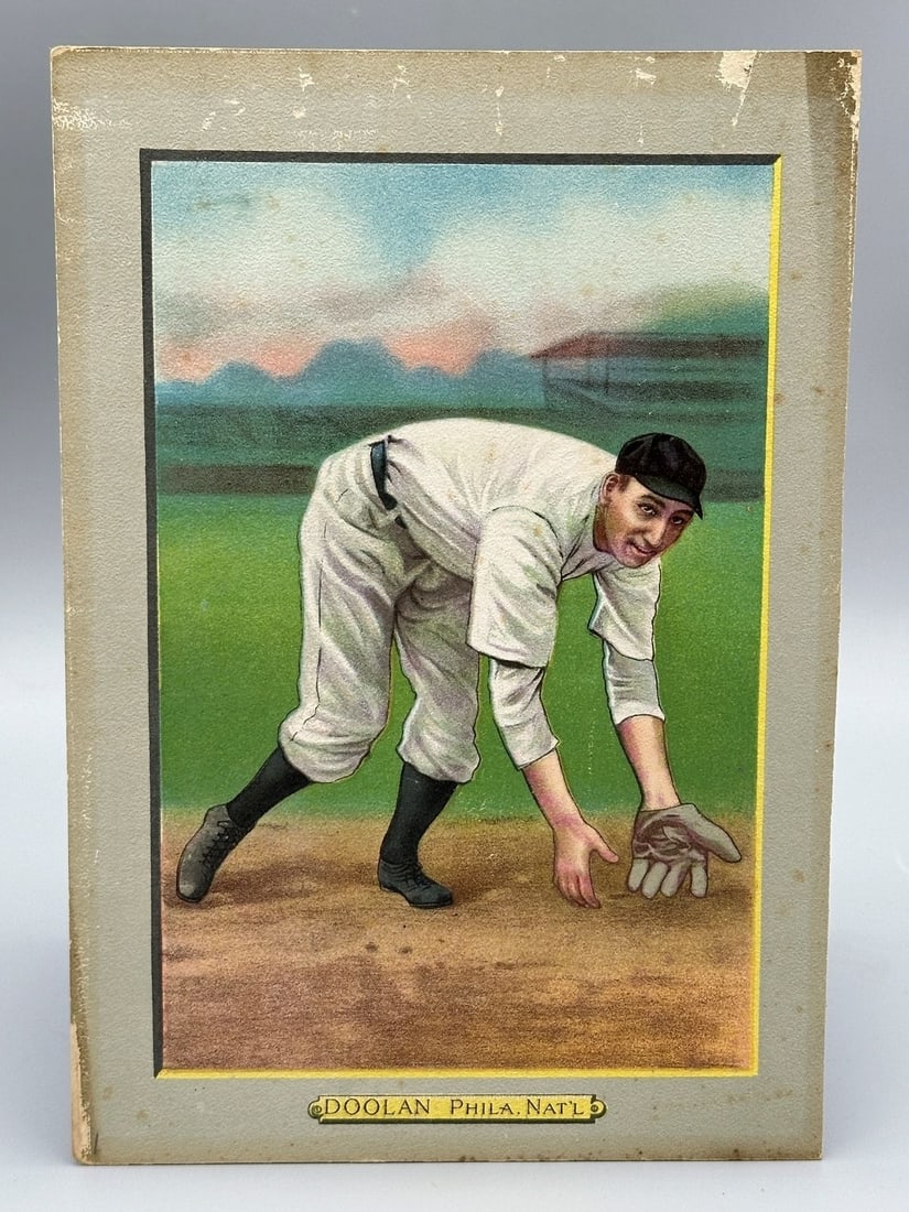 1911 T3 Turkey Red Cabinet Card No. 90 Mickey Doolan Philadelphia Phillies (1 of 18)