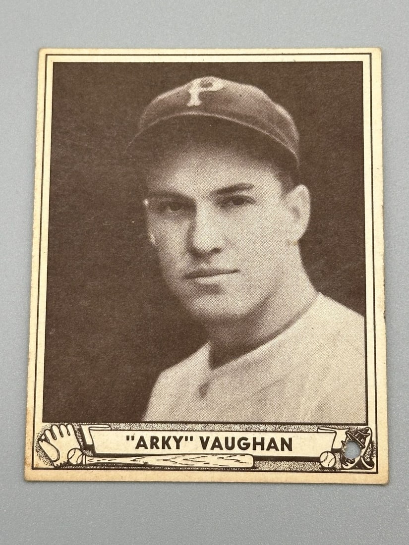 1940 Playball #107 Arky Vaughn:: 1940 Playball #107 Arky Vaughn: Great card ready for grading.