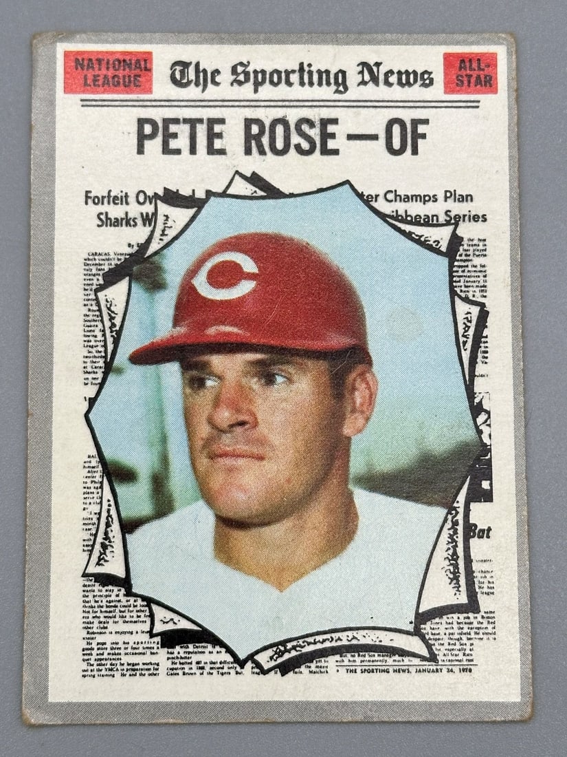 1970 Topps #458 Pete Rose Sporting News: 1970 Topps #458 Pete Rose Sporting News.