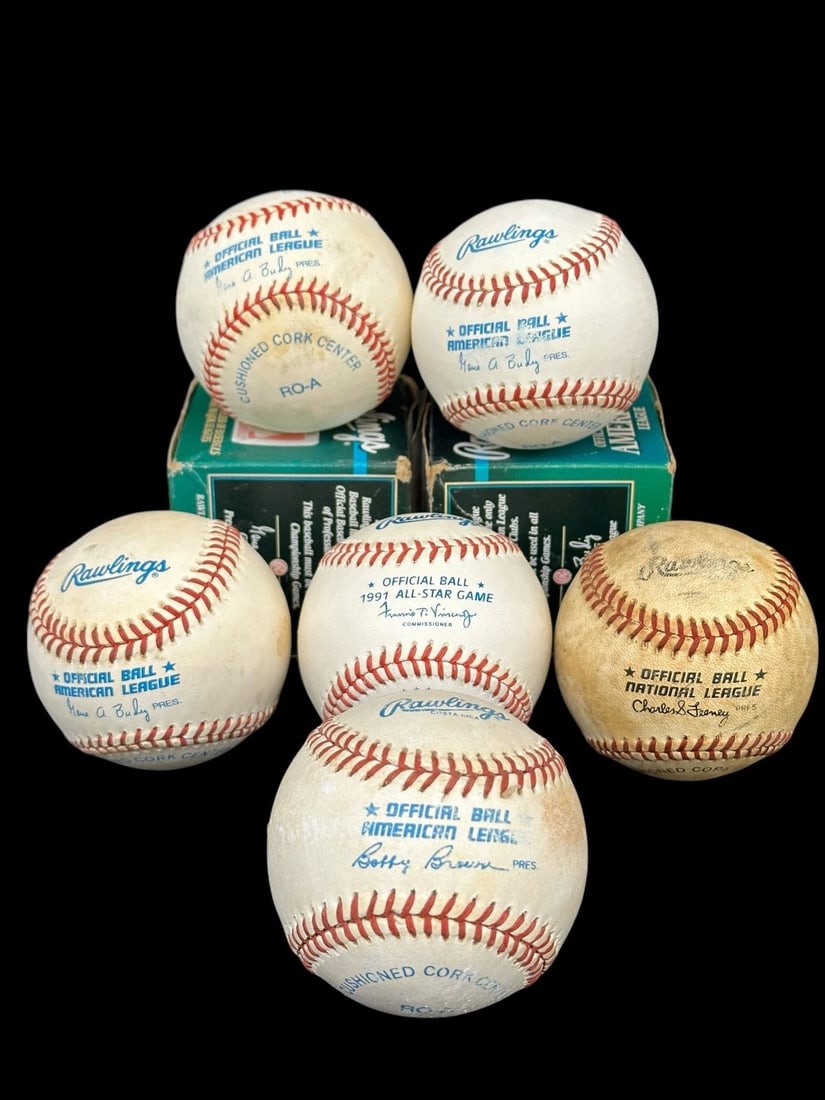 (6) Group of MLB Baseballs (1 of 1)