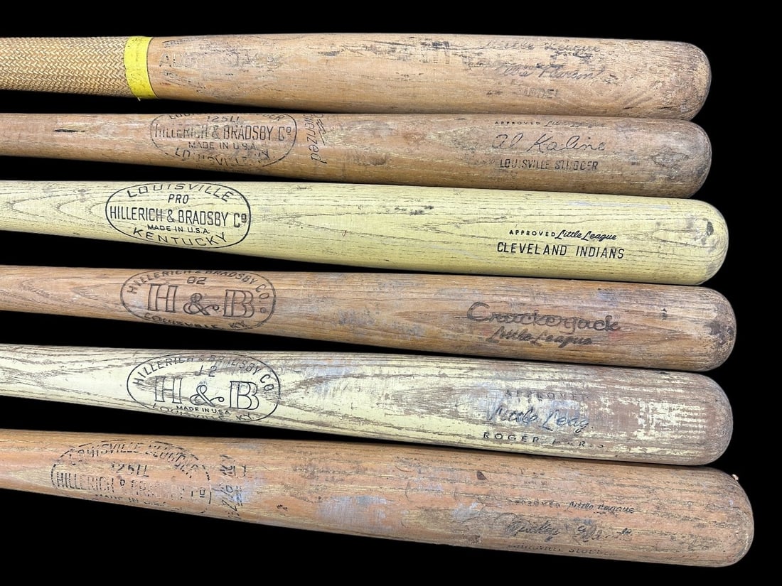 (6) Group of Little League Vintage Bats; Mantle, Maris (1 of 3)