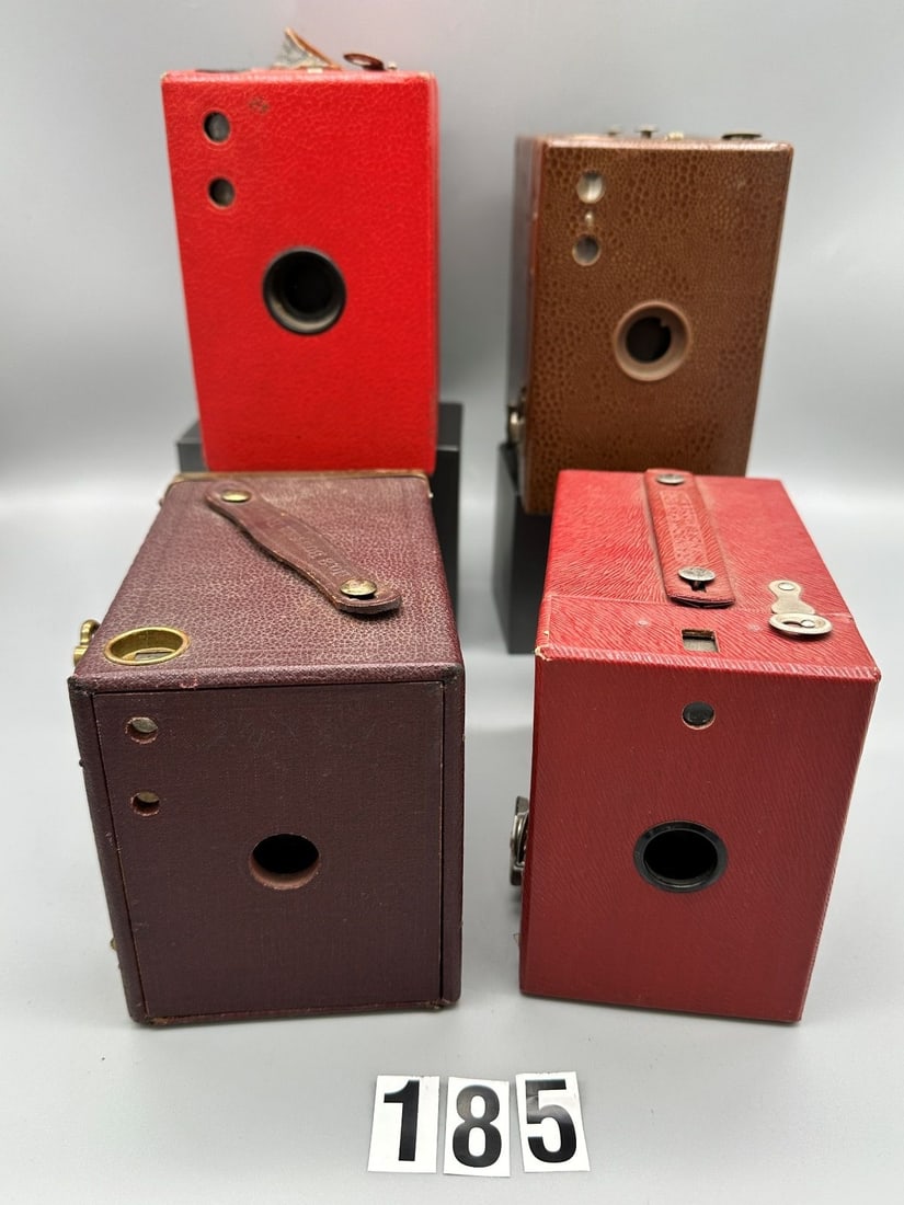 (4) Rare Color 1920's Box Cameras (1 of 12)