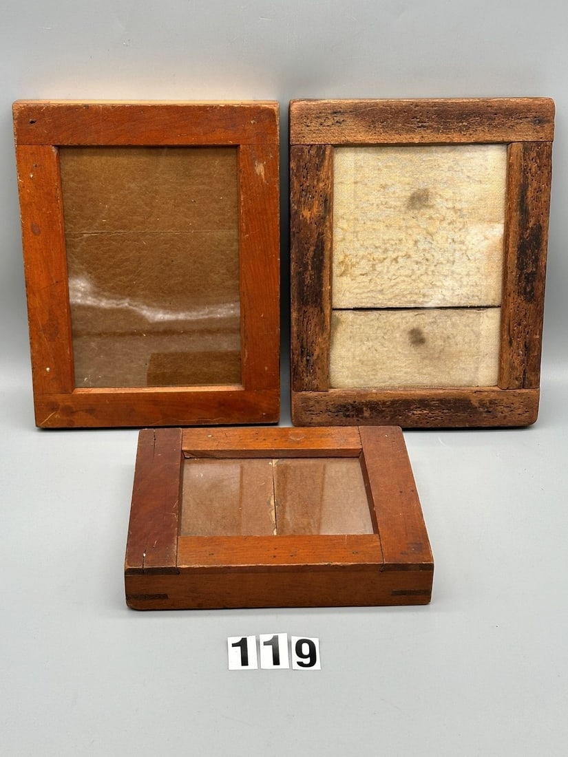 (3) Wood Antique Contact Printing Frames; Scovil, E. & H.T. Anthony (1 of 7)