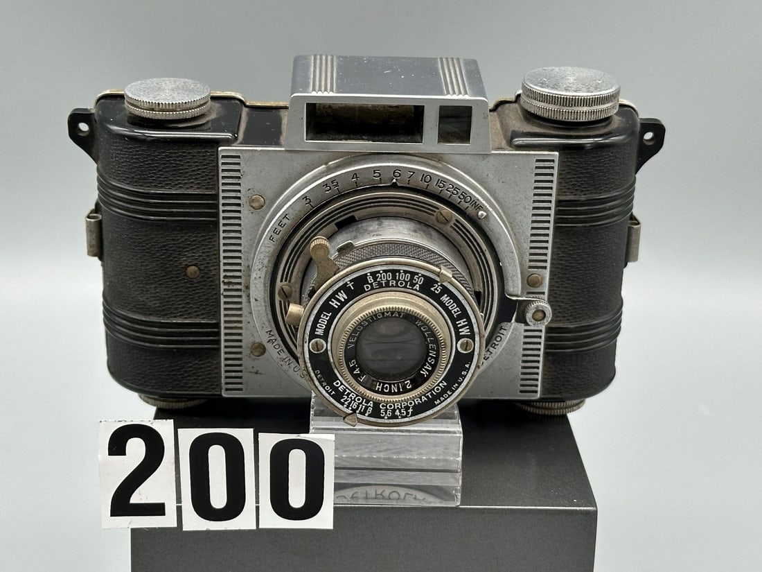 Rare Detro LA-HW 1939 Camera With Wollensak Velostigmat 2 Inch 50mm f 4.5 Lens (1 of 6)