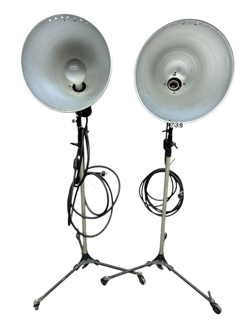(2) Otto K. Oleson Spotlights on Beattie Stands: (2) Otto K. Oleson Spotlights on Beattie Stands: Model #1006. Oleson was known as the man who lit up Hollywood.