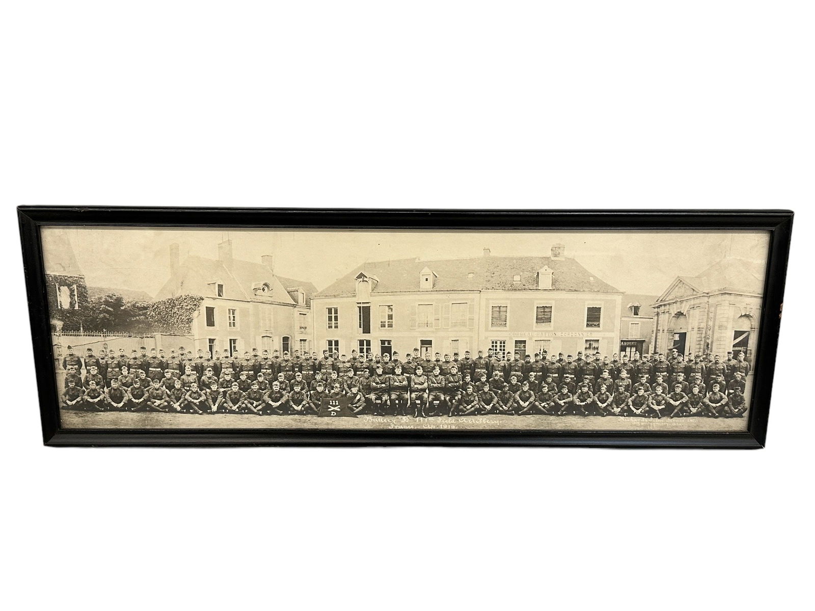 WWI Battery "D" 111th Field Artillery Panoramic Photograph in France (1 of 5)