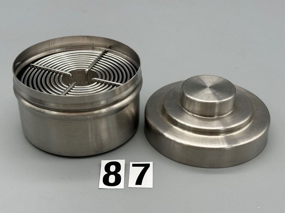 Small Vintage Stainless Steel Film Developing Tank & One 35mm Reel (1 of 3)