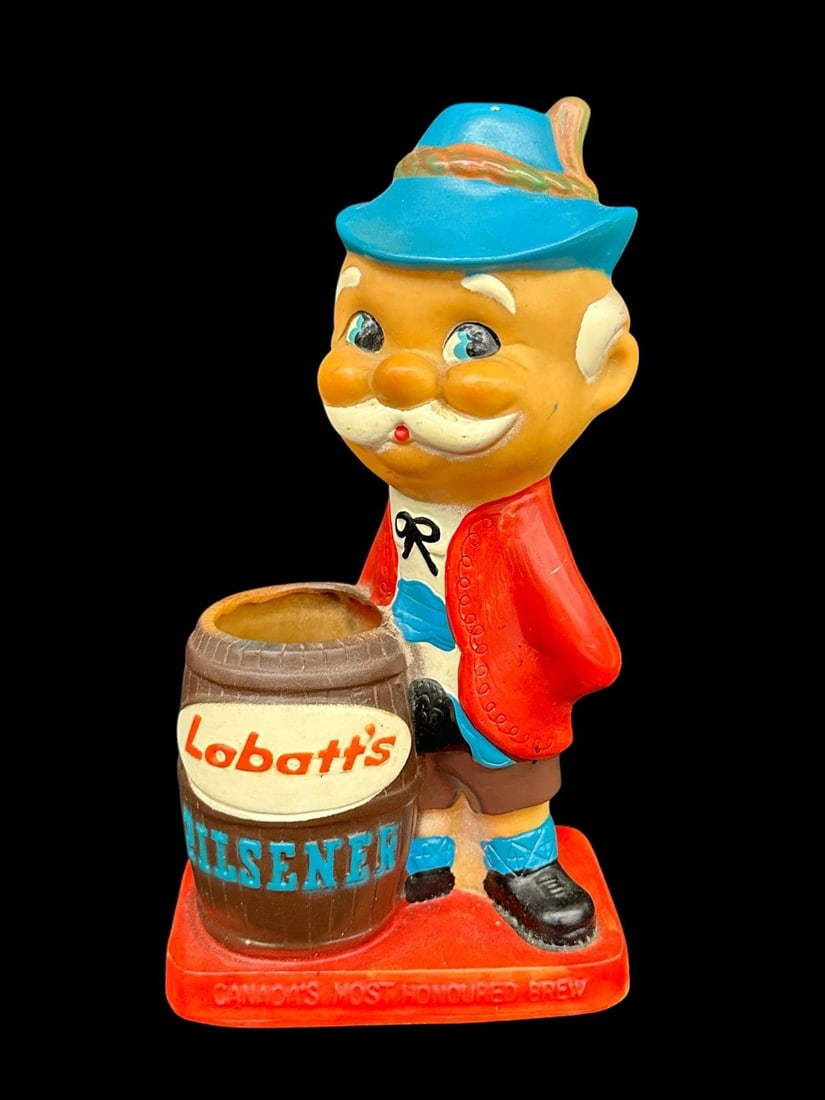 Labatt's Pilsener Toothpick Holder: Labatt's Pilsener Toothpick Holder: Canadian Mist in plastic measures 9.5".