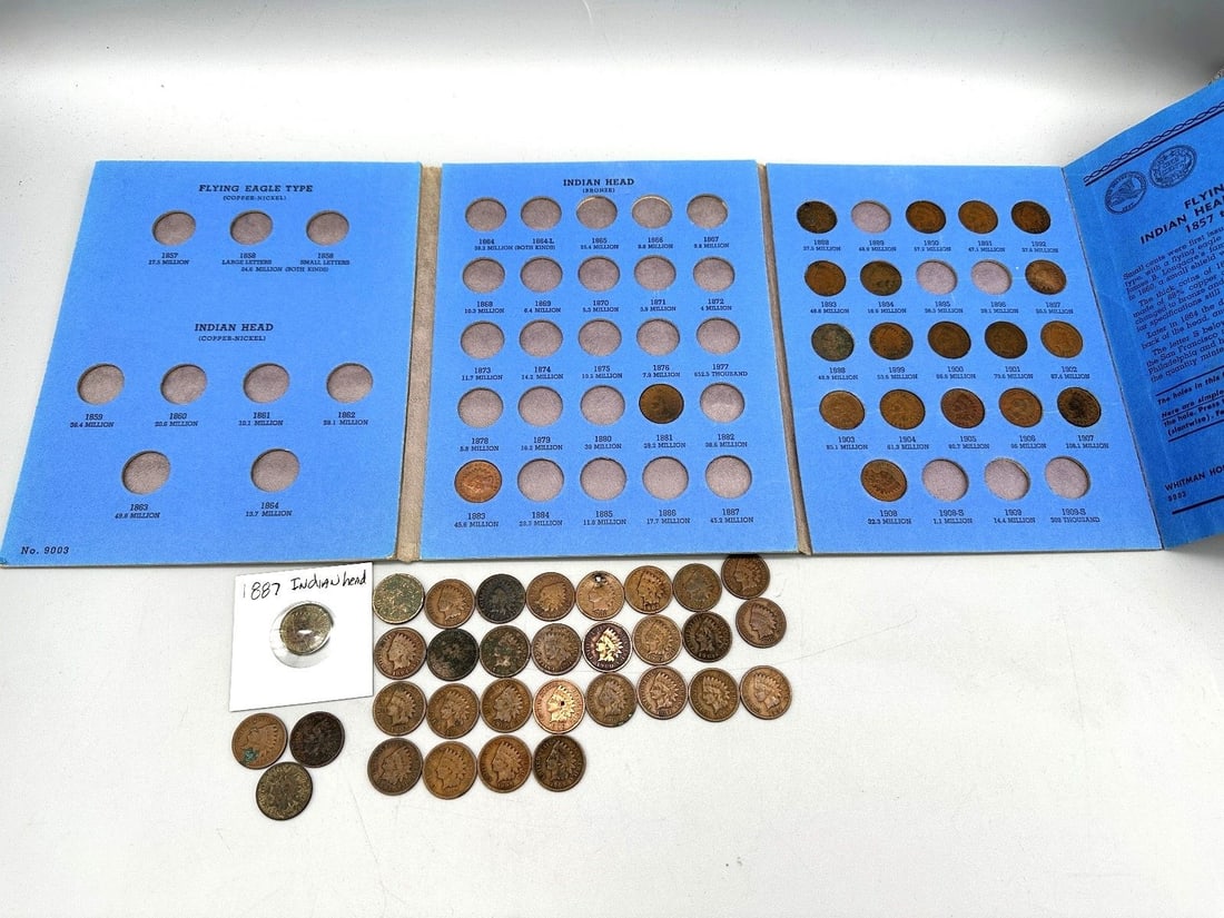 (52) Group of Indian Head Pennies (1 of 10)