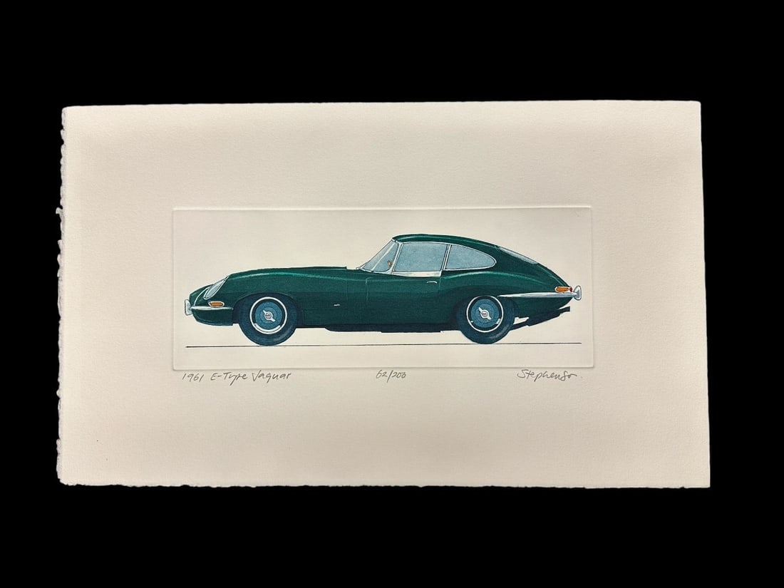 Stephenson Lithograph 1961 E Type Jaguar Numbered (1 of 5)
