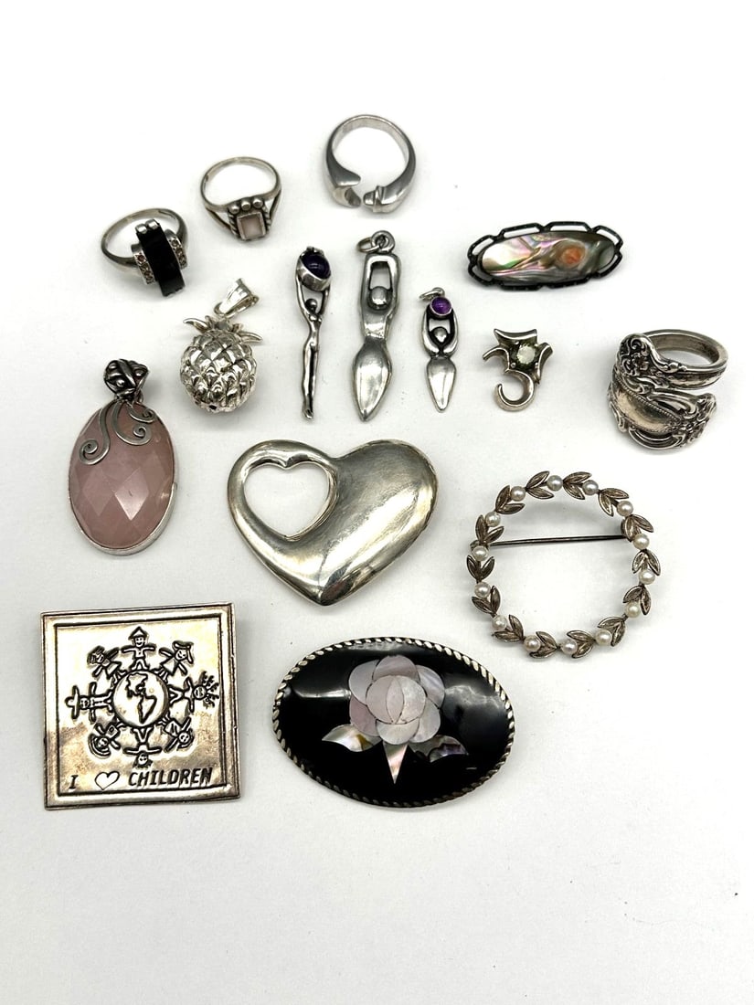 Group of Miscellaneous Sterling Silver Jewelry (1 of 5)