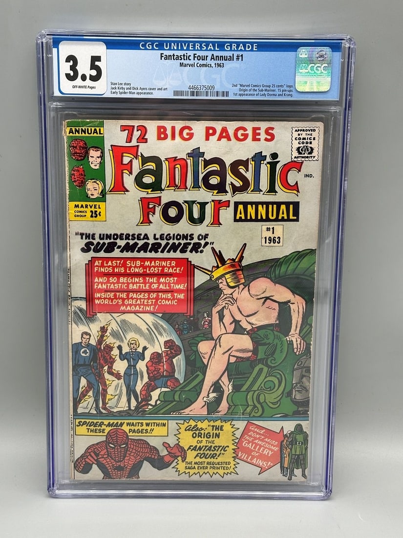 CGC Graded 3.5 Fantastic Four Annual #1 Marvel Comics 1963 (1 of 3)