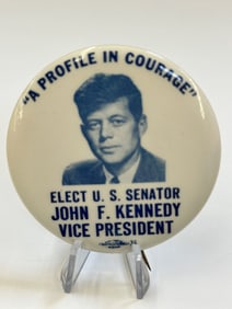 RARE 1956 Senator John F. Kennedy For Vice President Campaign Button: