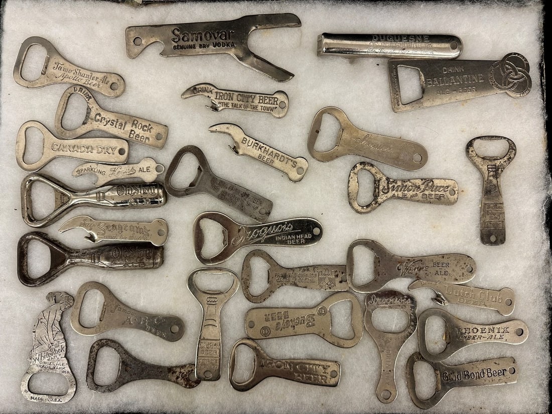 Beer Advertising Can Openers: Beer Advertising Can Openers: Includes Gold Bond, Iriquois, Phoenix, Dutch Club, Ballantine, Iron City, and others.