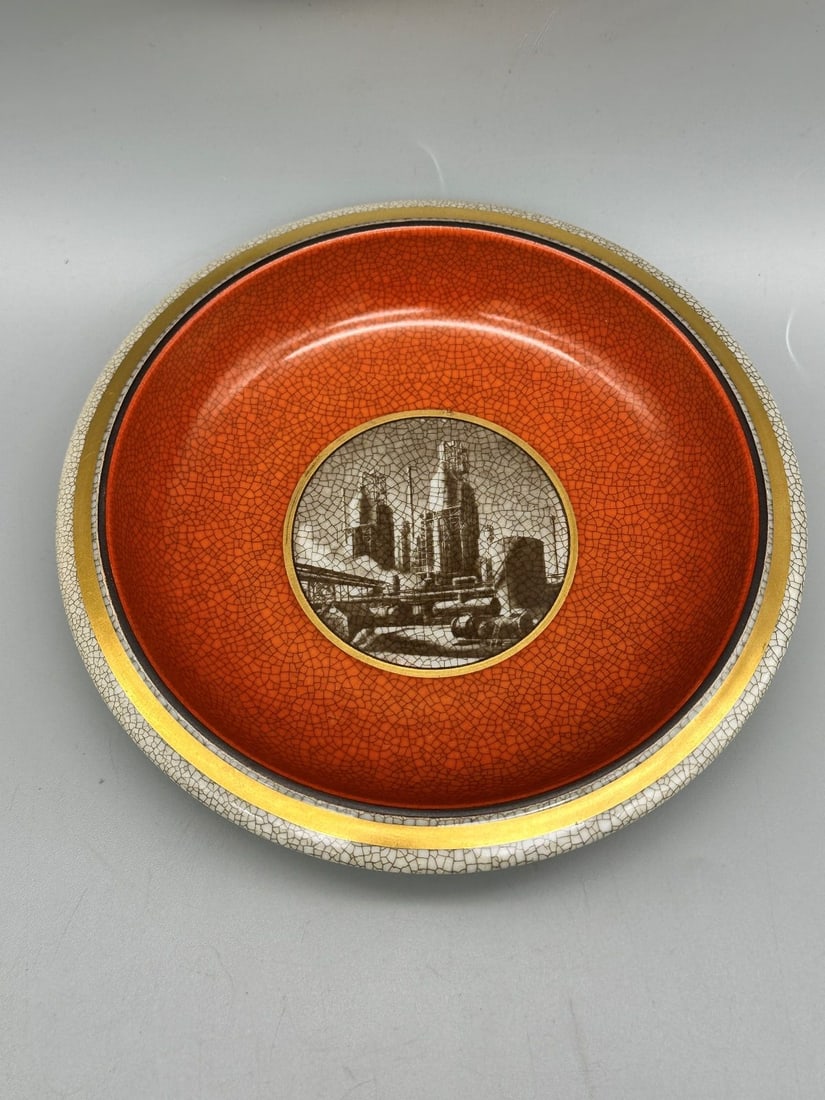 Royal Copenhagen Bowl Standard Oil Company Advertising: Royal Copenhagen Bowl Standard Oil Company Advertising: From 1950 press dinner. Measures 7" in diameter.