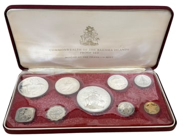 1972 Bahama 9 Coin Proof Set