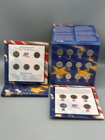 (2) The 50 State Quarters & Euro Coin Collection OGP
