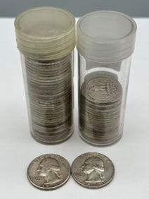 (59) Washington 90% Silver Quarters