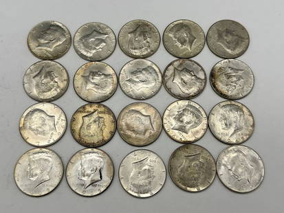 (20) John F. Kennedy 40% Silver Half Dollars: (20) John F. Kennedy 40% Silver Half Dollars