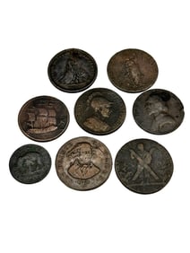 (8) Group of England 1790's Condor/Provincial Tokens