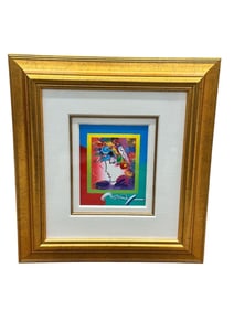 Peter Max Mixed Media "Blushing Beauty"
