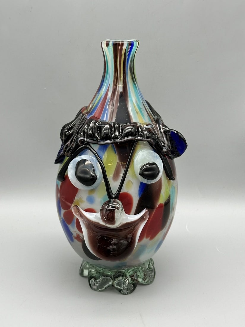 Murano Art Glass Clown: Murano Art Glass Clown: Measures 9.75" tall.
