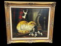 Oil Painting "Cats" Signed Harlow