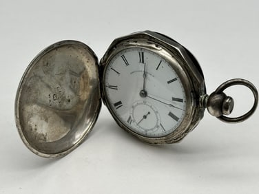 Waltham P.S. Bartlett Sterling Silver Pocket Watch