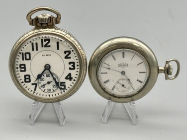 (2) Elgin Gold Filled and Nickeloid Pocket Watches