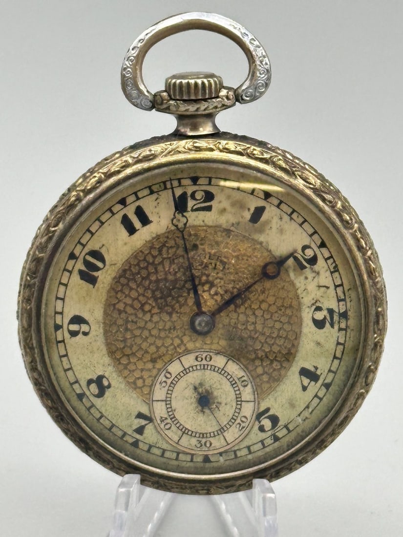 1918 Hampden 7 Jewel 14k Gold Filled Pocket Watch (1 of 4)