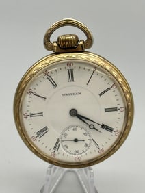Waltham 17 Jewel 10k Rolled Gold Plate Pocket Watch