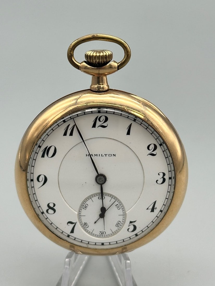 Hamilton 17 Jewel 1918 Gold Filled Pocket Watch (1 of 4)